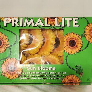 Vintage Prima Lite Sun Blooms 10 String Lights Weather Resistant Indoor Outdoor